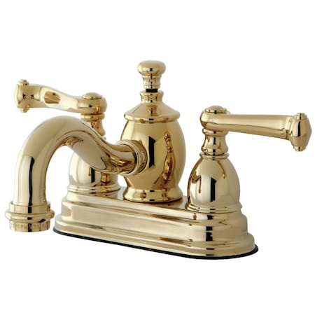 Kingston Brass KS7102FL 4" Centerset Bathroom Faucet, Polished Brass KS7102FL